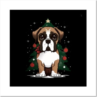 Boxer christmas Posters and Art